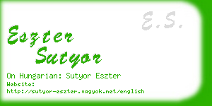 eszter sutyor business card